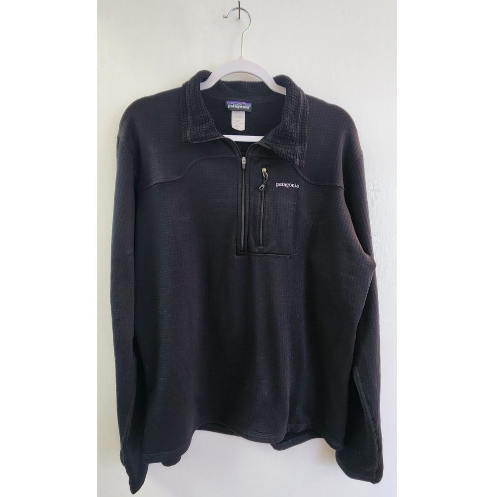Patagonia Black Full Sleeve Collared T-Shirt, L